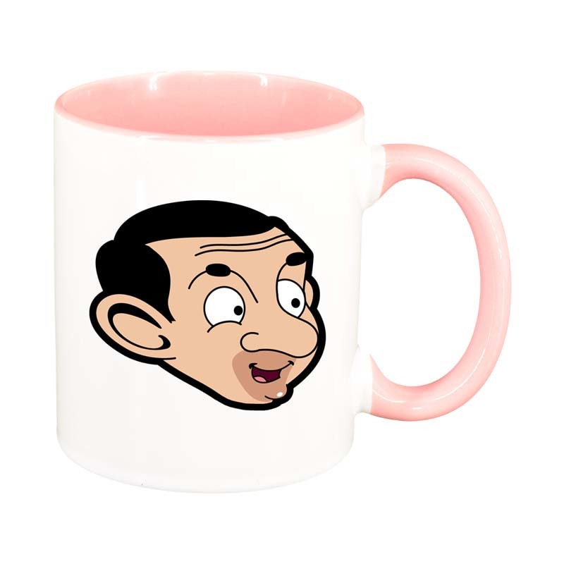 Cana MrBean, interior roz, 330ml, D187