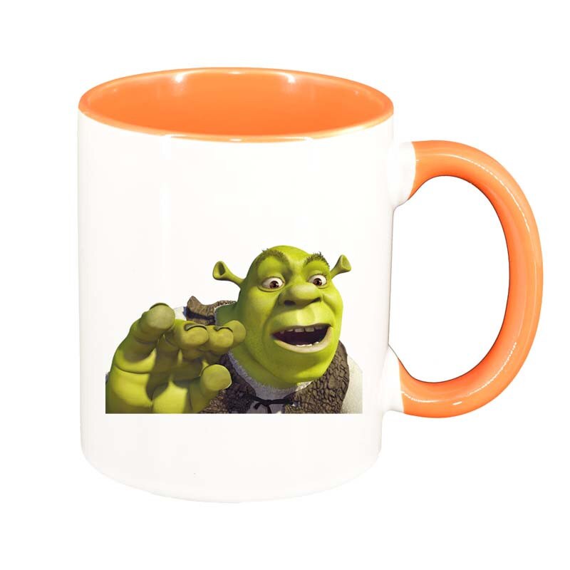 Cana Shrek, interior portocaliu, 330ml, D190