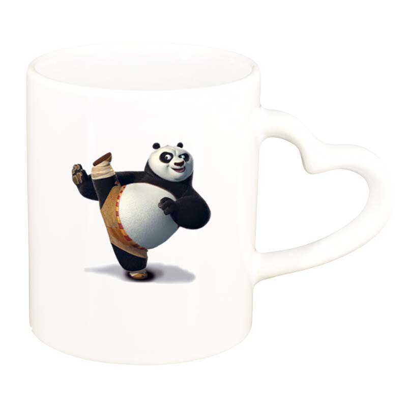 Cana Kungfu Panda, alb, maner inima, 330ml, D184