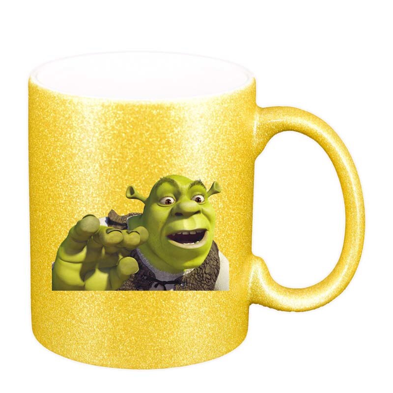 Cana Shrek, auriu sidefata glitter, 330ml, D190