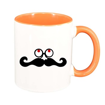 Cana Fata, interior portocaliu, 330ml, D186 Cana Fata, interior portocaliu, 330ml, D186