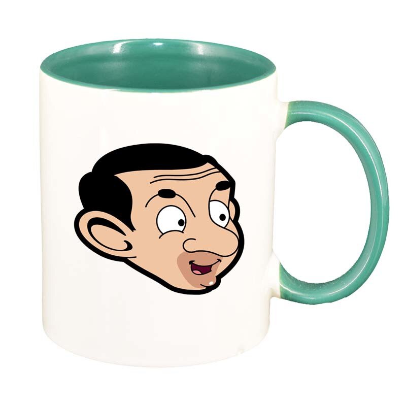Cana MrBean, interior verde, 330ml, D187