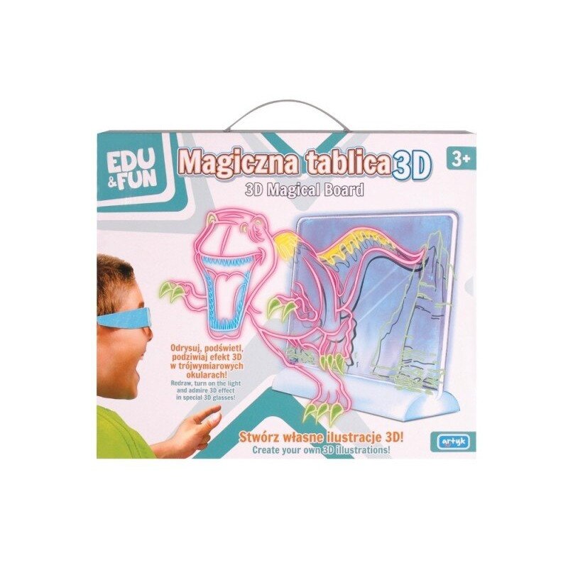 Placa pentru desene 3D Edu & Fun Artyk, Plastic, Multicolor, 3 ani+
