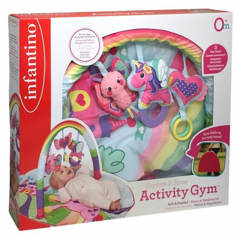 Centru de activitati B-KIDS, Unicorn si fluture, Multicolor