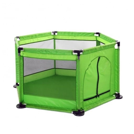 Tarc copii + 50 bile cadou, Cos de baschet inclus, Toystory, 128 x 113 x 65 cm, Verde