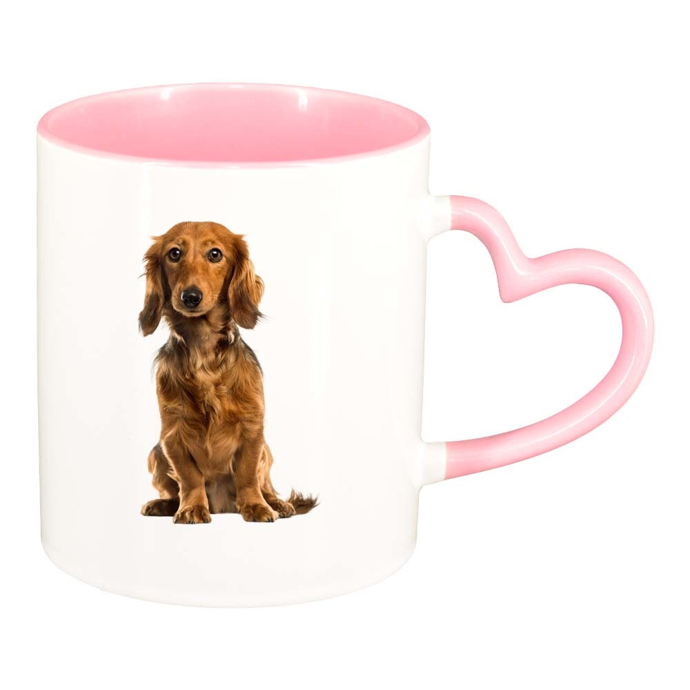 Cana Caine, interior roz, maner inima, 330ml, D200