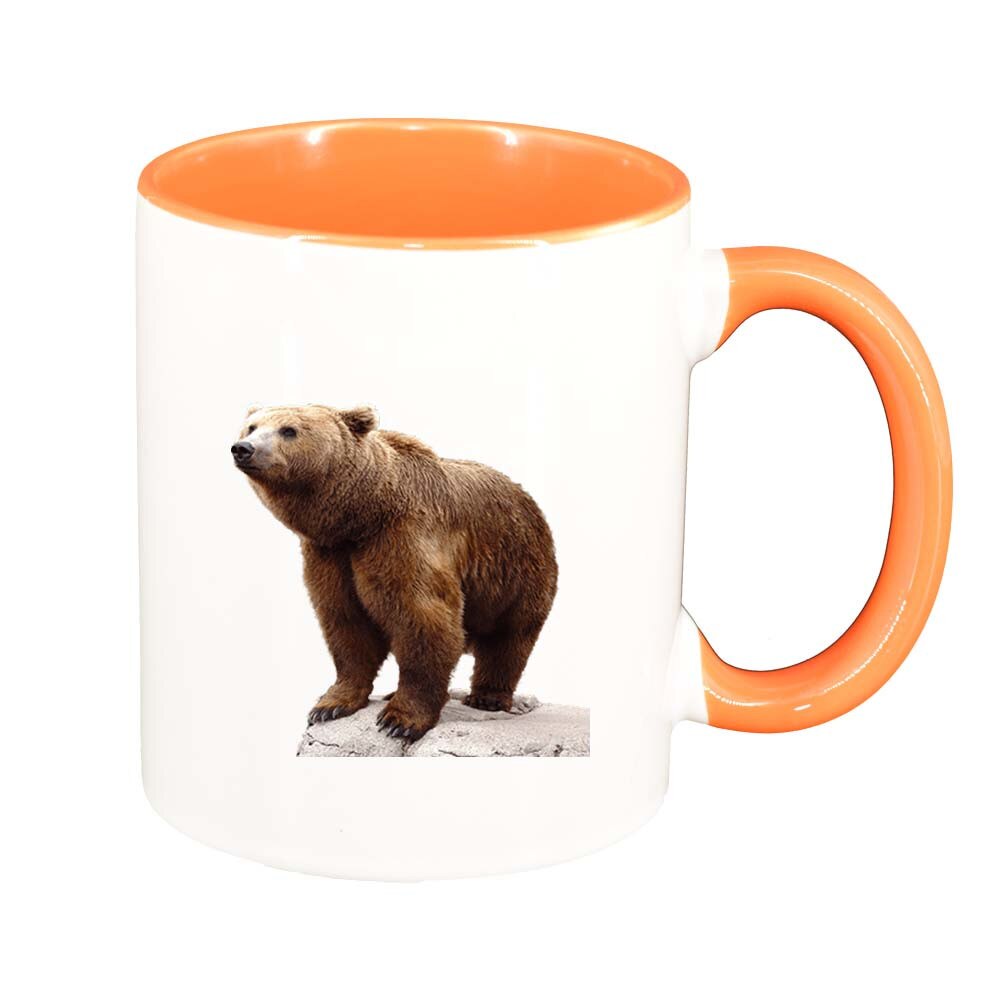 Cana Ursulet, interior portocaliu, 330ml, D206