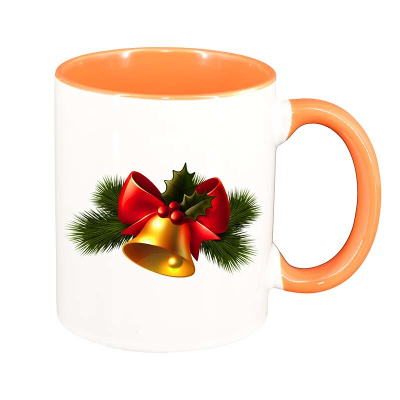 Cana Craciun, interior portocaliu, 330ml, D169