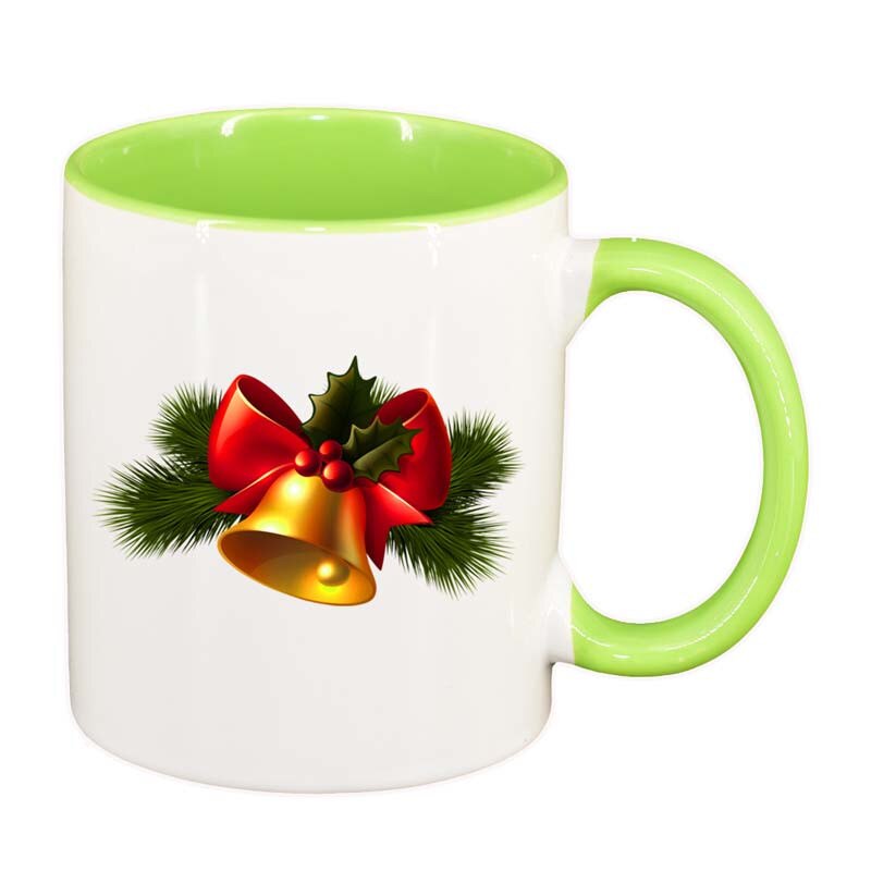 Cana Craciun, interior verde deschis, 330ml, D169