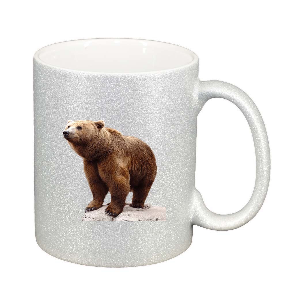 Cana Ursulet, argintiu sidefata glitter, 330ml, D206