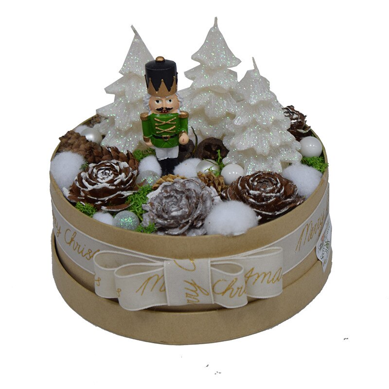 Aranjament de Sarbatori in Cutie Rotunda