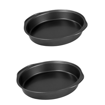 Set 2 tavi rotunde cuptor, Vanora, 24 x 21.5 x 4 cm Set 2 tavi rotunde cuptor, Vanora, 24 x 21.5 x 4 cm