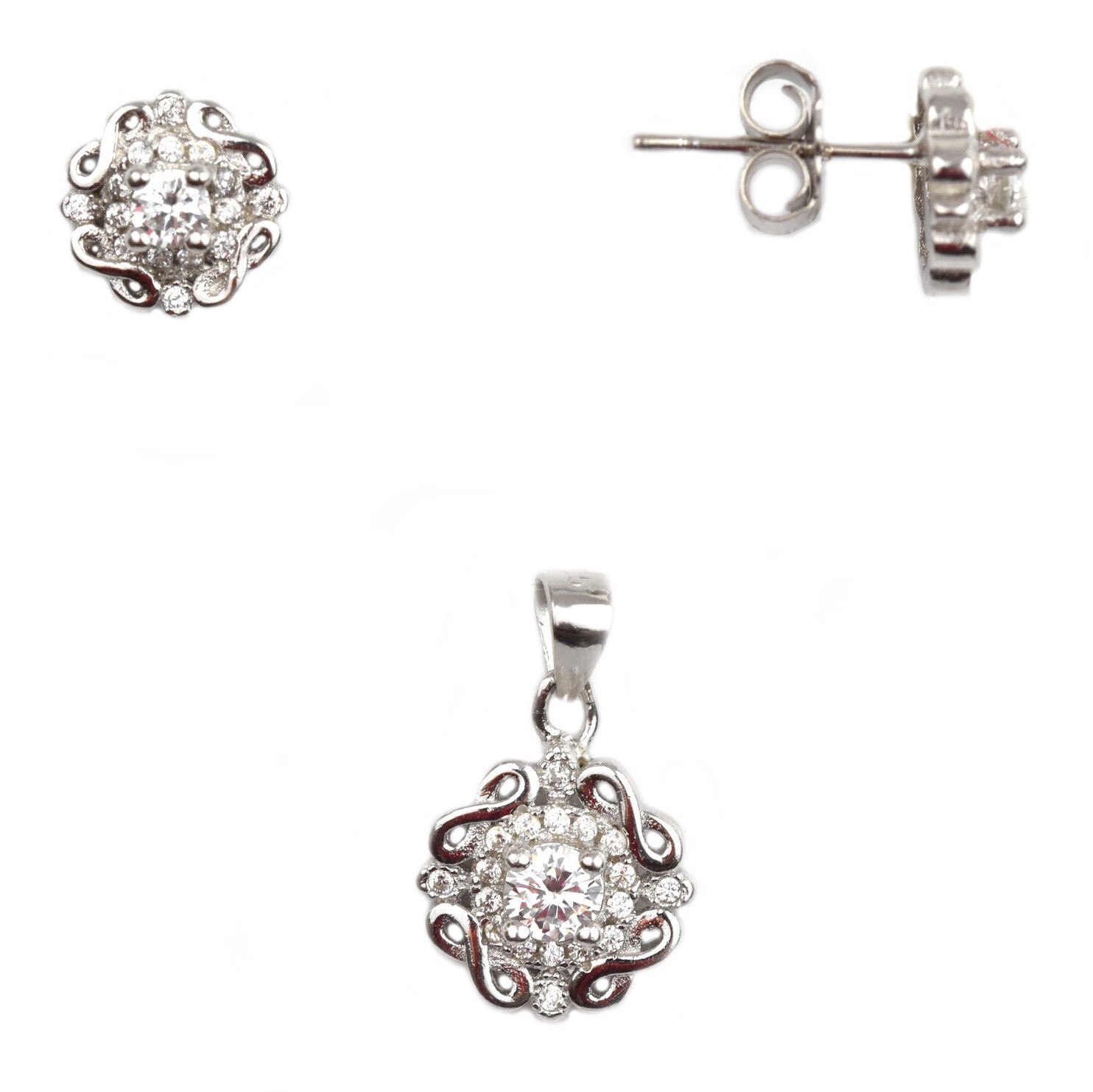 Set argint rodiat cu infinit si zirconiu - DA86