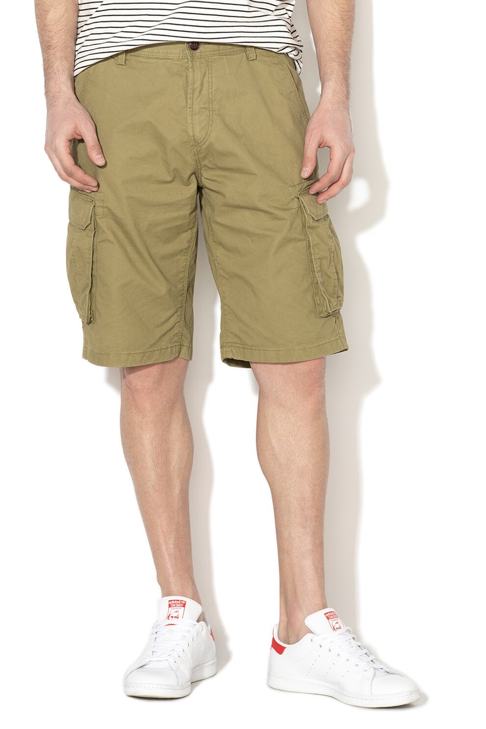 Esprit, Bermude cargo relaxed fit, Verde oliv
