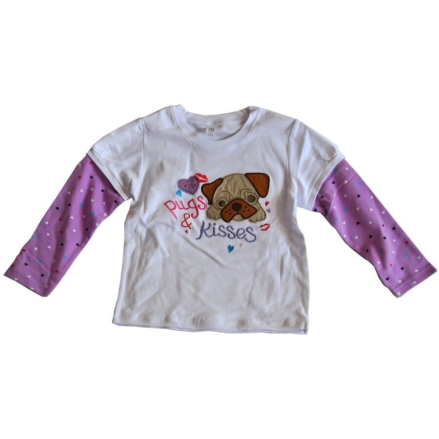 Tricou, BabyGap, 12-18 luni, alb cu mov