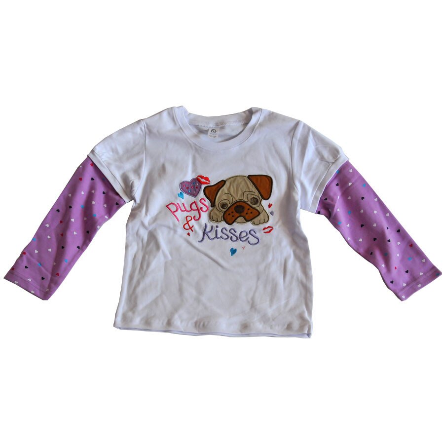 Tricou, BabyGap, 18-24 luni, alb cu mov