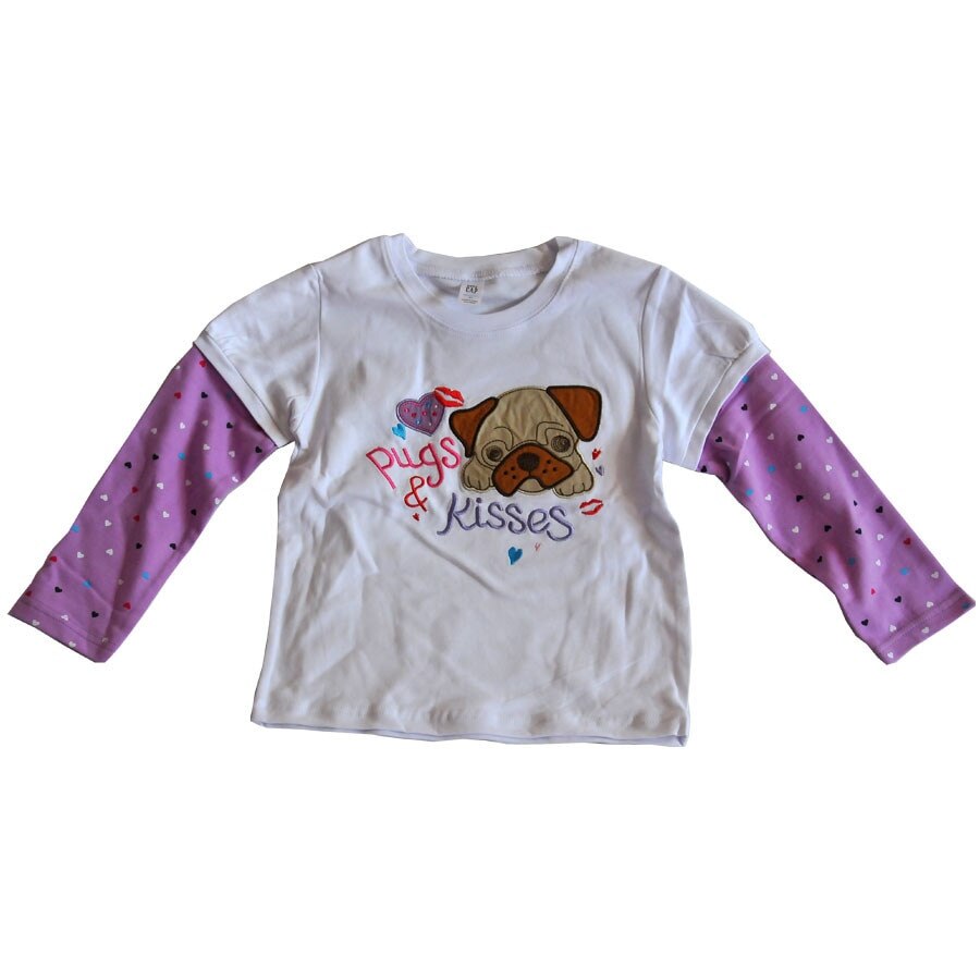 Tricou, BabyGap, 2 ani, alb cu mov