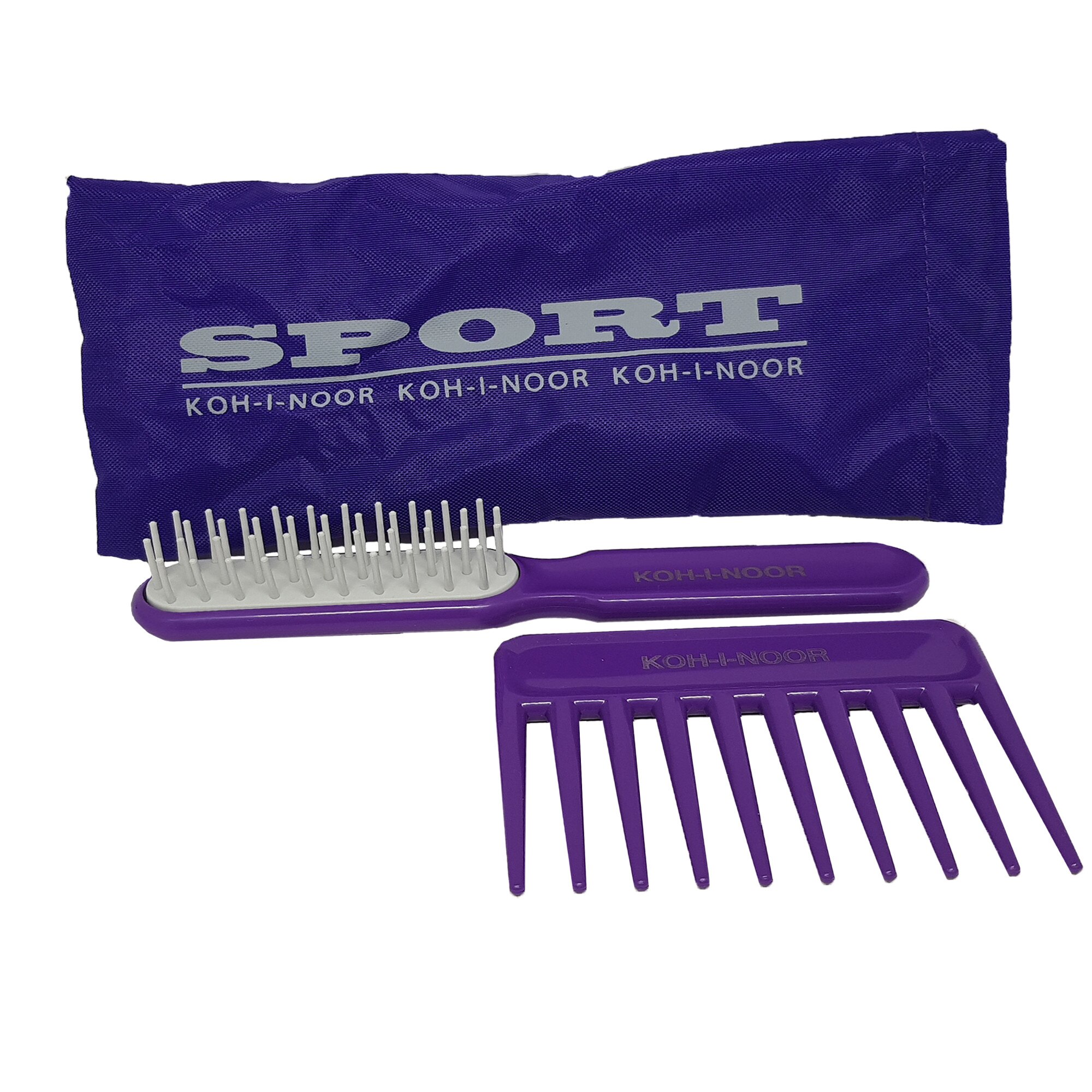 Set cadou pieptene si perie mica mov, Koh-I-Noor, 4222C