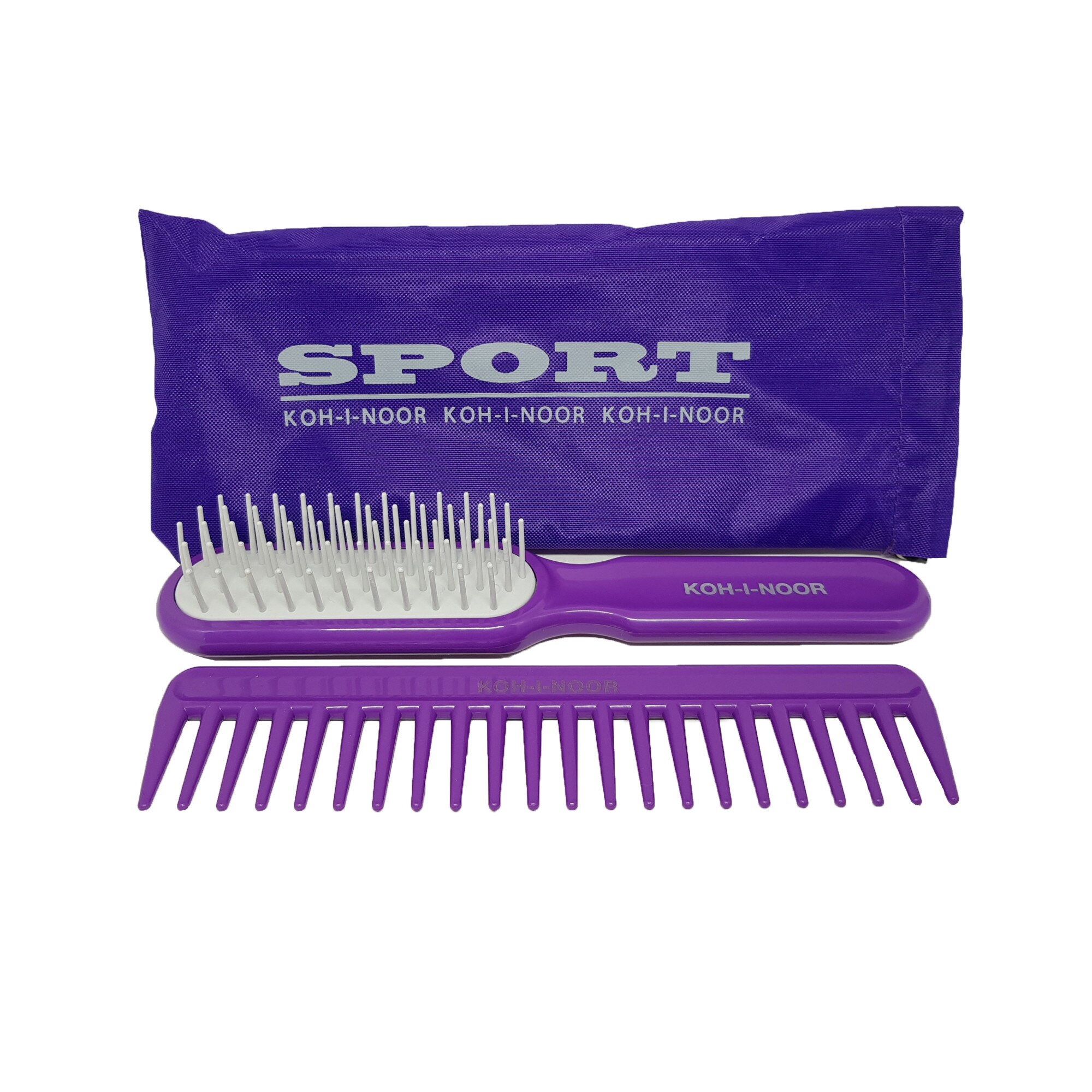 Set cadou pieptene si perie mica mov, Koh-I-Noor, 4224C