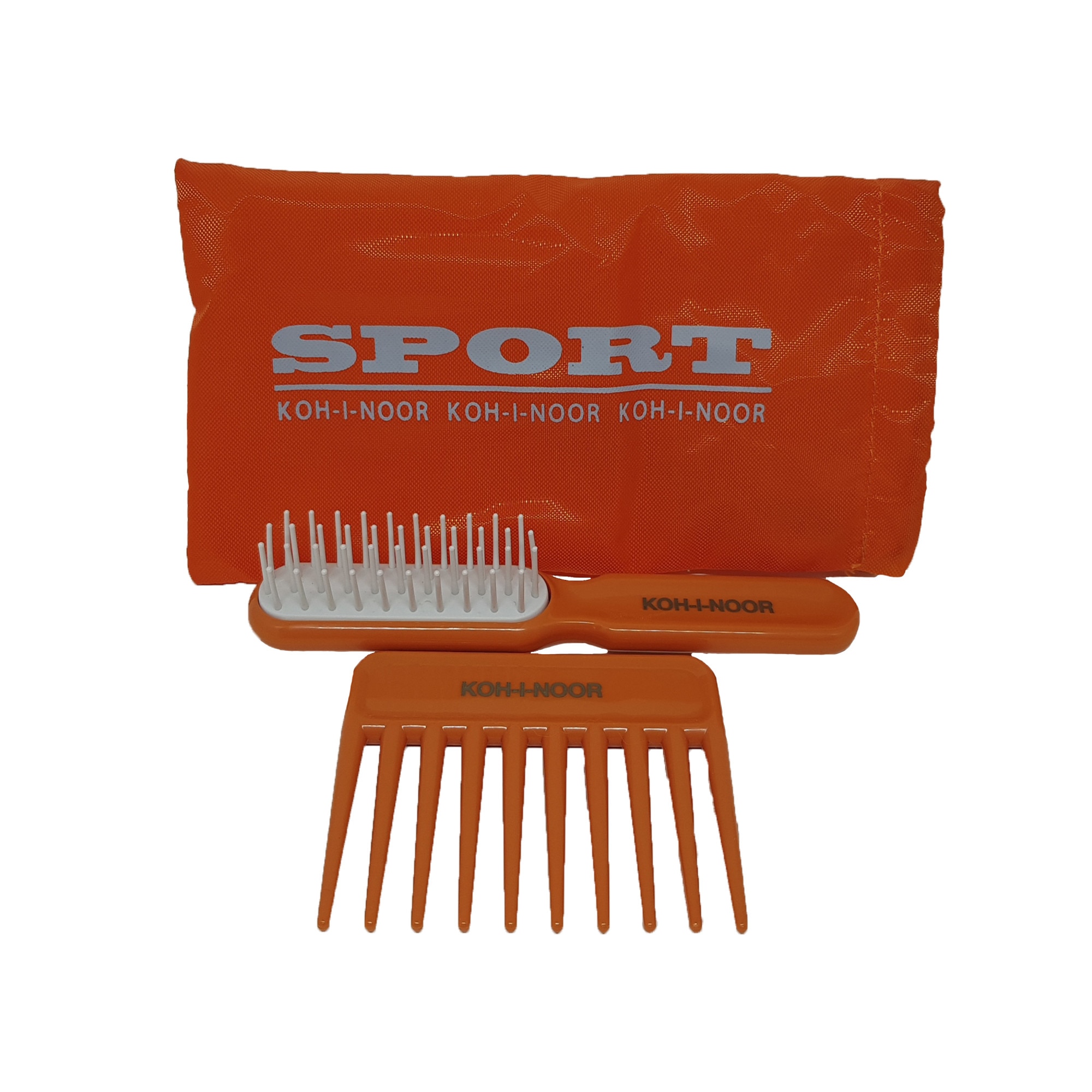 Set cadou pieptene si perie mica portocalie, Koh-I-Noor, 4222A