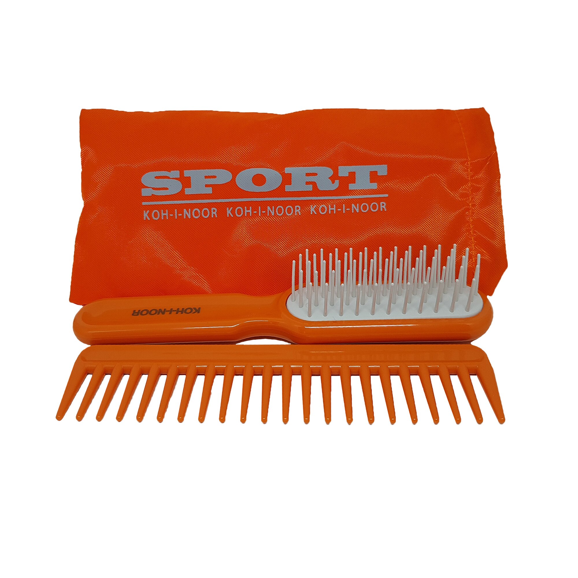 Set cadou pieptene si perie mica portocalie, Koh-I-Noor, 4224A