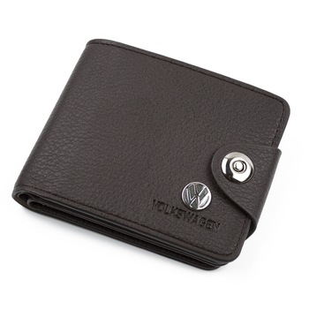 Portofel pentru barbati, calitate Premium, model Volkswagen, maro Portofel pentru barbati, calitate Premium, model Volkswagen, maro
