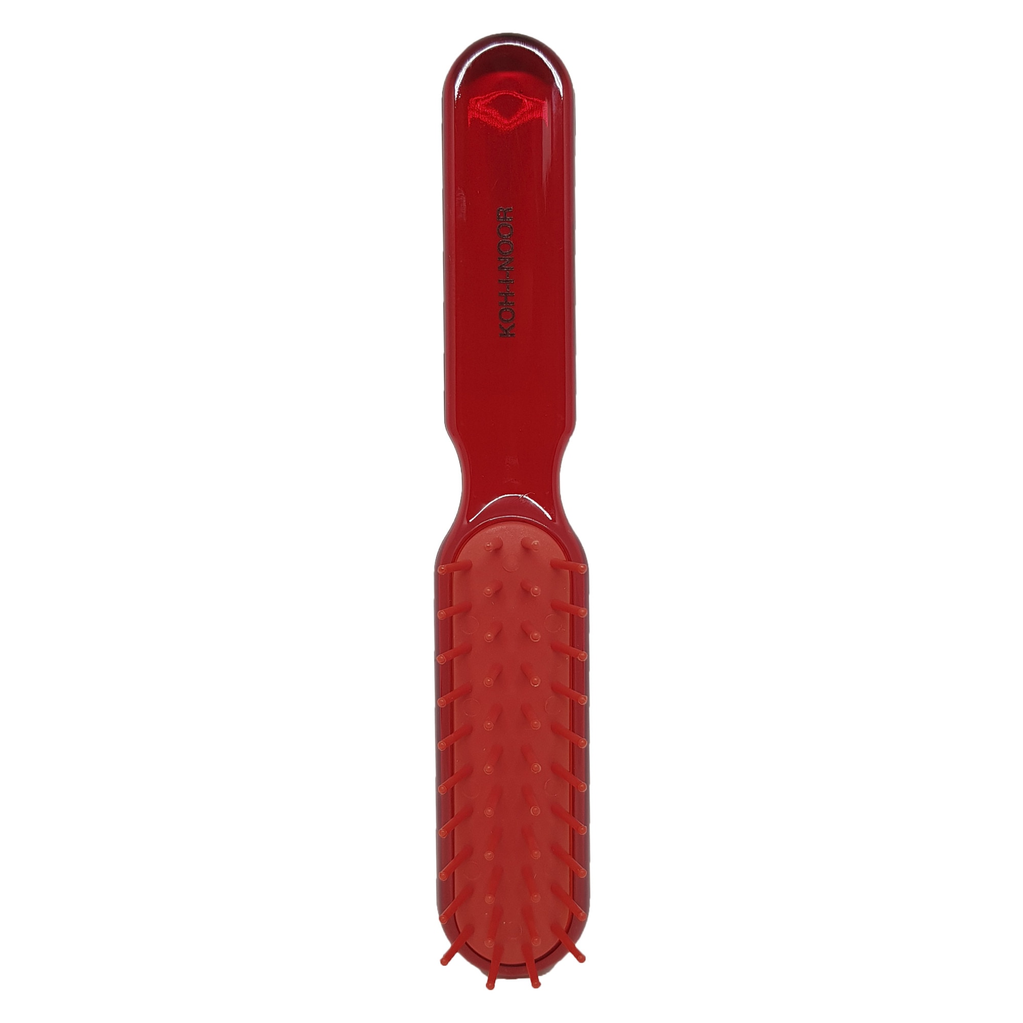 Perie pneumatica rosie cu peri cilindrici din plastic, rezistenta la foen, Koh-I-Noor, 7114R