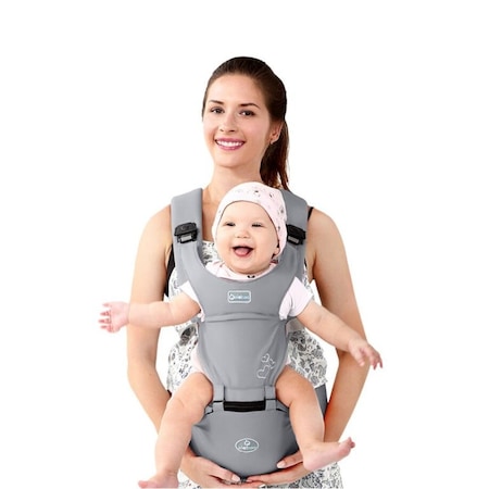 Marsupiu ergonomic Aiebao cu scaunel, Bej