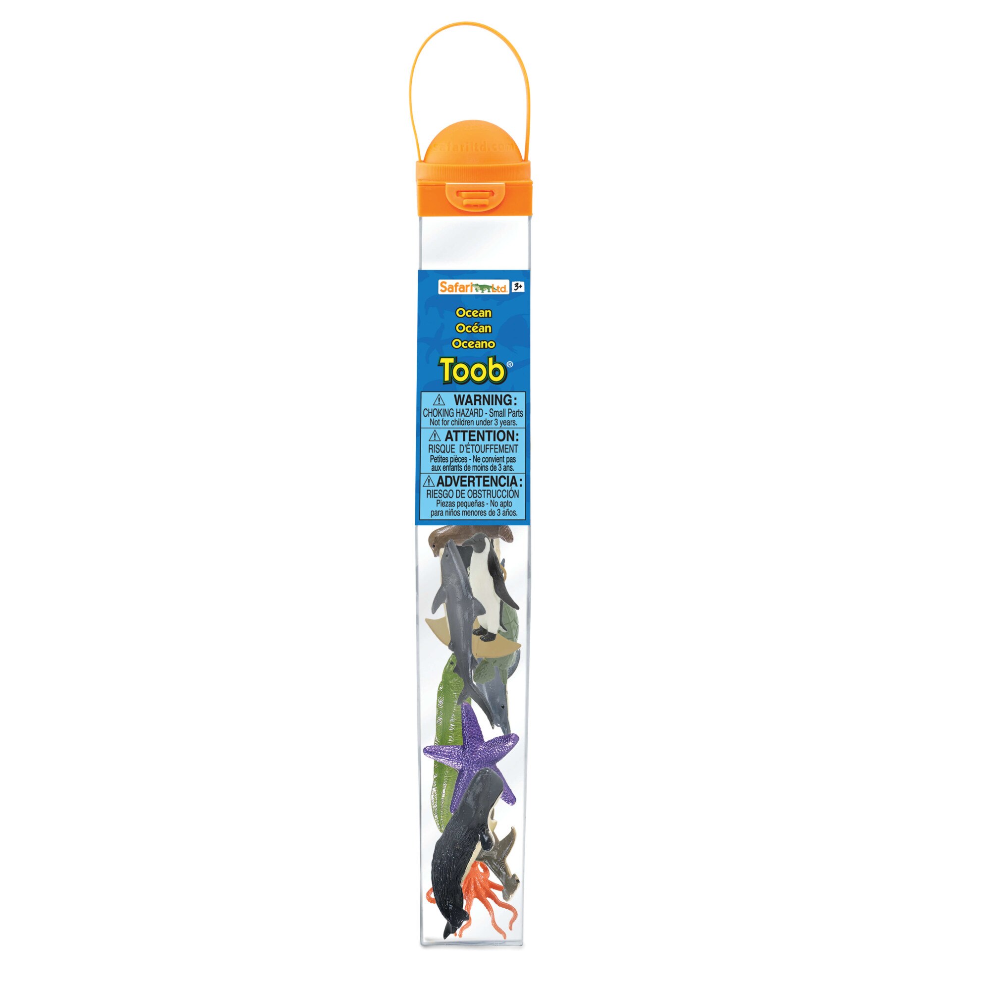 Set 12 figurine din plastic vopsite manual, Safari, Tub fauna oceanului