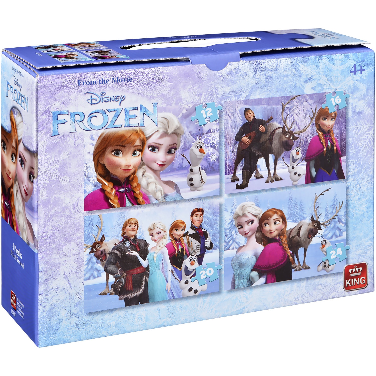 Puzzle King Disney 4 in 1 Frozen , 12,16, 20, 24 piese