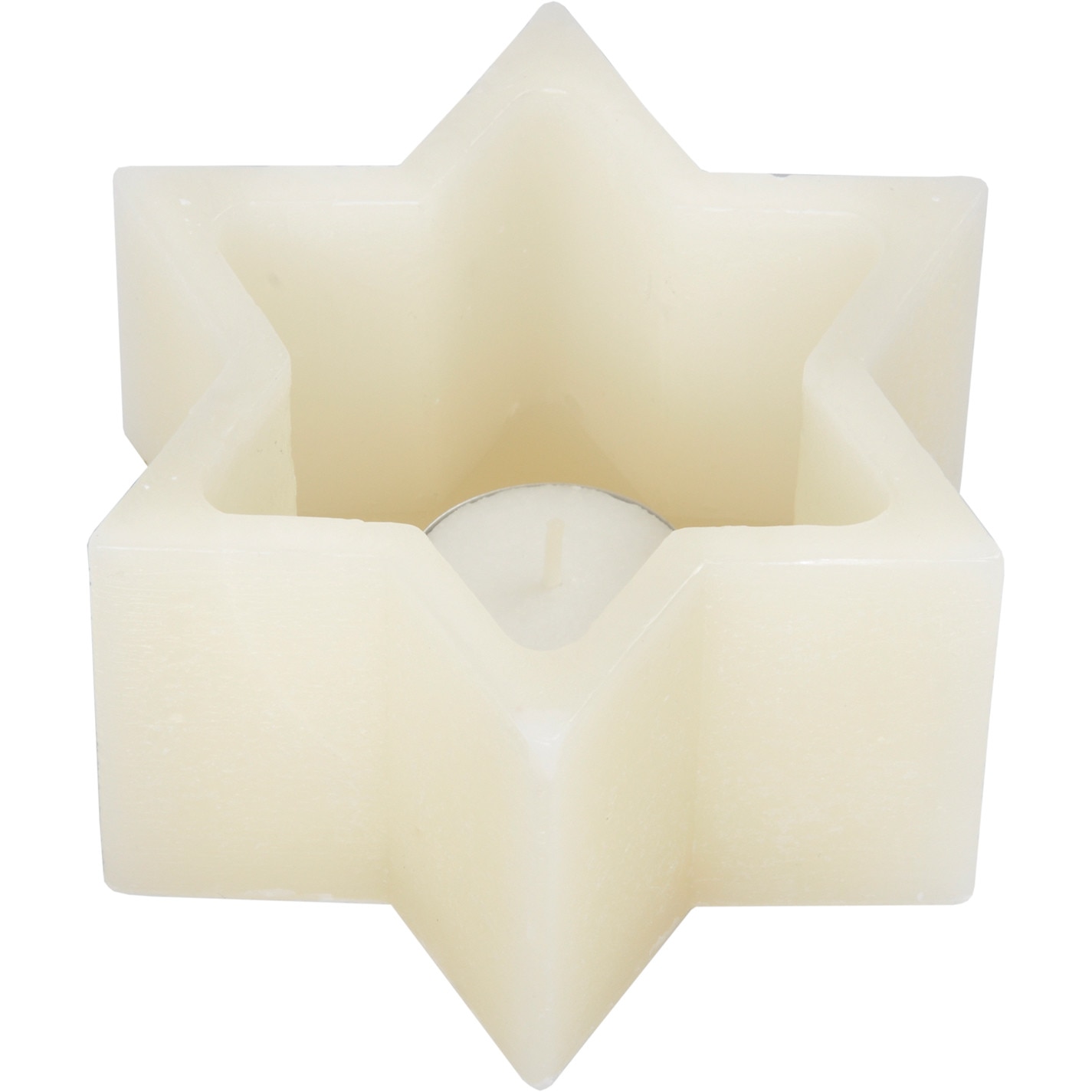 Bol ceara in forma de stea cu lumanare pastila alb