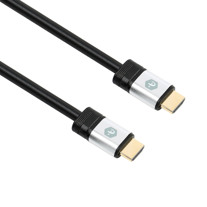 Cablu A+ HDMI 2.0V, CV-UHDMI5, tata-tata, 4K, Ethernet, aurit, 5m, negru