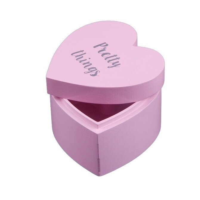 Cutie decorativa lemn, George England, inimioara, 11.5 cm