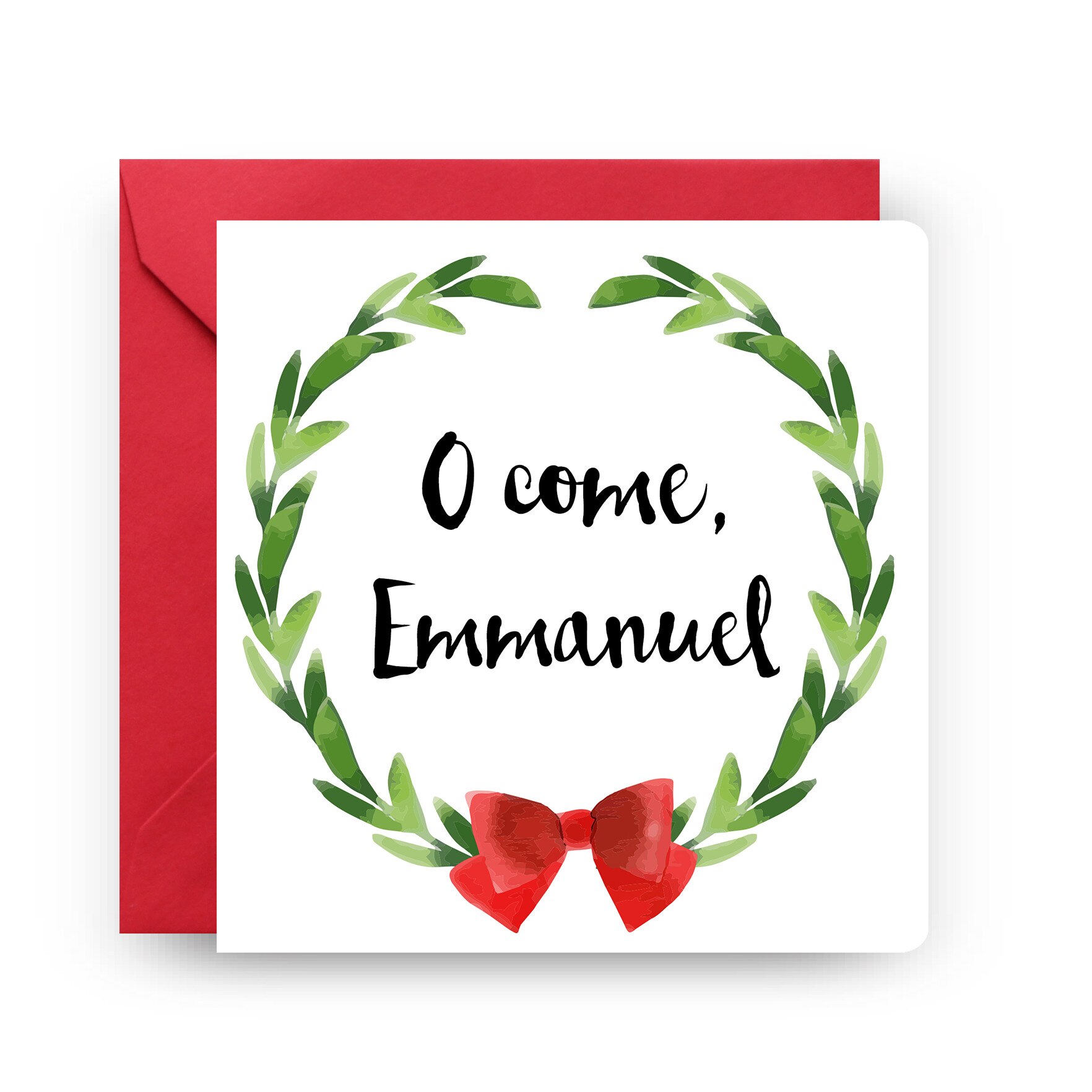 Felicitare de Craciun, Genette's ideas, O come, Emmanuel, 130x130mm
