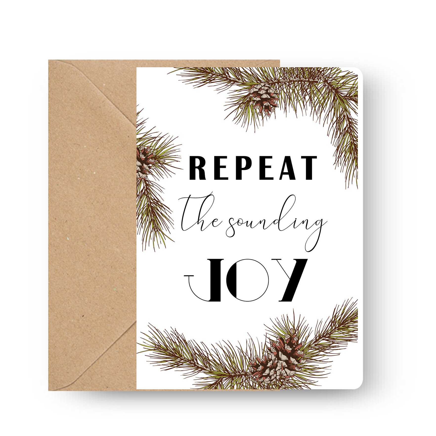 Felicitare de Craciun, Genette's ideas, Repeat the Sounding Joy, 110x160mm