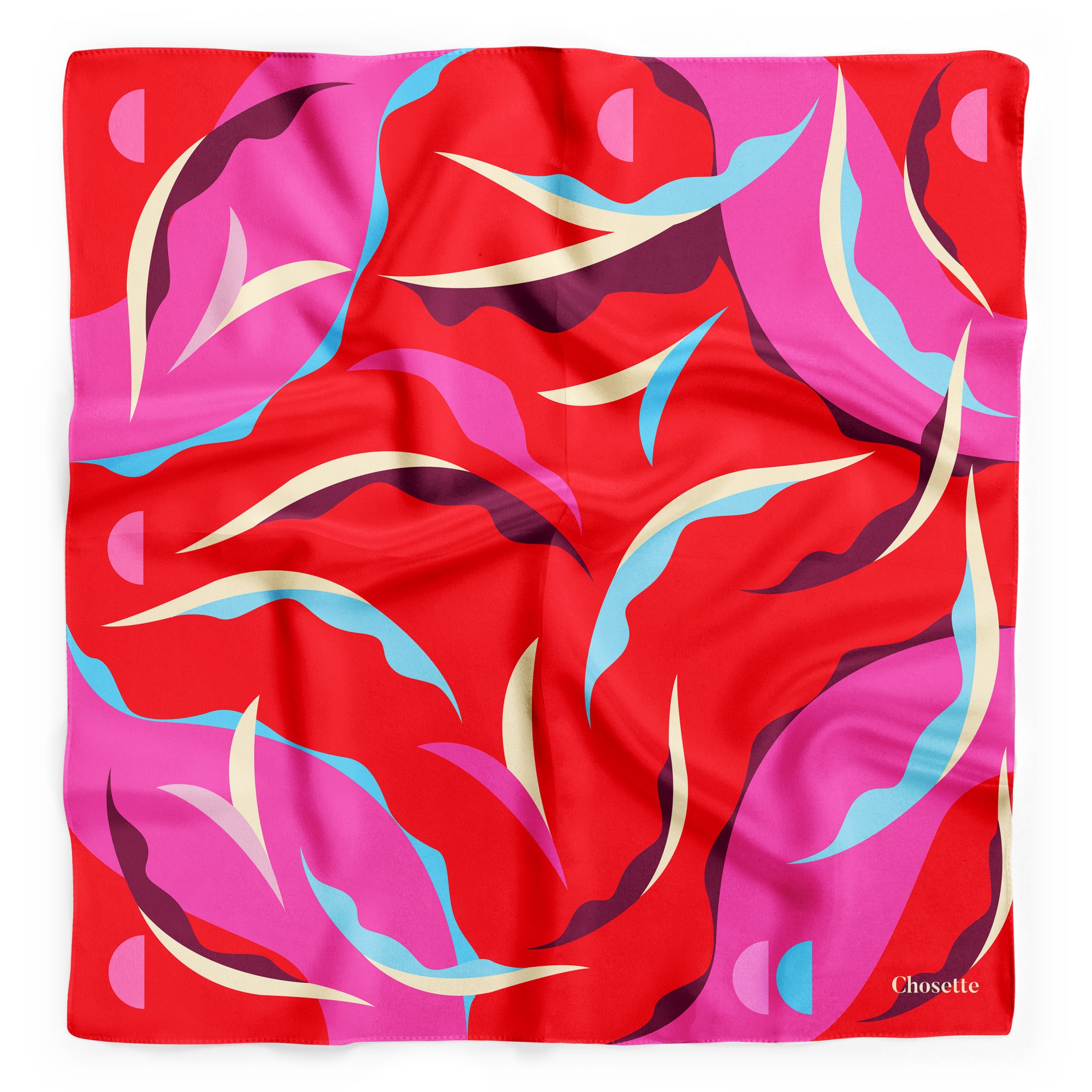 Esarfa patrata din matase naturala Chosette, 50 x 50 cm, 