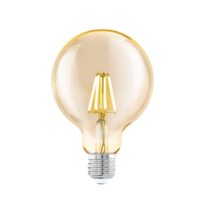 Bec Led , E27 , 8w , Vintage , Decorativ , Glob , G80 ,Lumina Calda, 2700K , 8 Leduri ,220V , 360lm ,25000h ,117x80mm , IP20 , A++