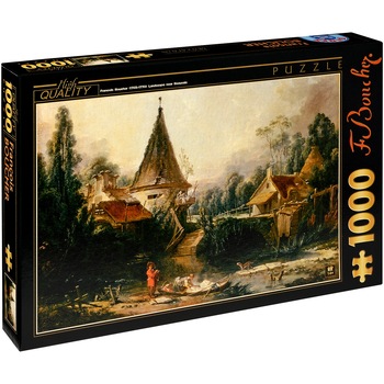 Puzzle D-Toys François Boucher: Beauvais, 1000 piese Puzzle D-Toys François Boucher: Beauvais, 1000 piese