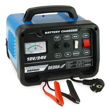 Redresor baterie auto, 12/24V, 25-180Ah, Dedra Redresor baterie auto, 12/24V, 25-180Ah, Dedra