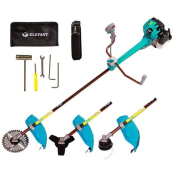 Motocositoare pe benzina Elef 5.5 CP, 12000 RPM, Disc 40T, Disc 3T, Tambur cu fir Motocositoare pe benzina Elef 5.5 CP, 12000 RPM, Disc 40T, Disc 3T, Tambur cu fir