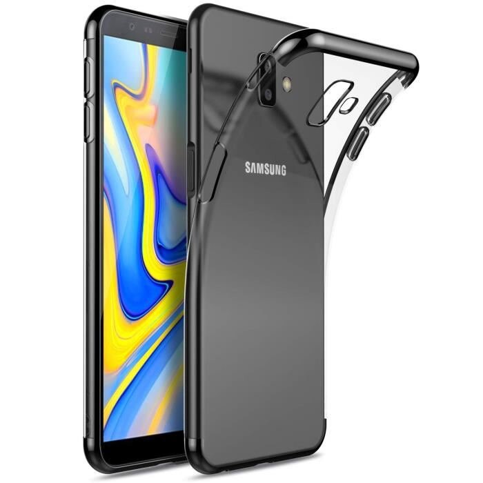 Husa de silicon ultrasubtire, EuroCELL, pentru Samsung Galaxy J6 Plus 2018, negru transparent