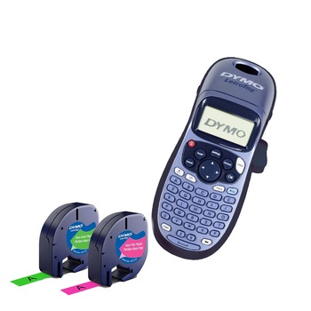 Aparat de etichetat Dymo LetraTag 100h si 2 benzi culori neon dimensiune 12mm x 4m Aparat de etichetat Dymo LetraTag 100h si 2 benzi culori neon dimensiune 12mm x 4m