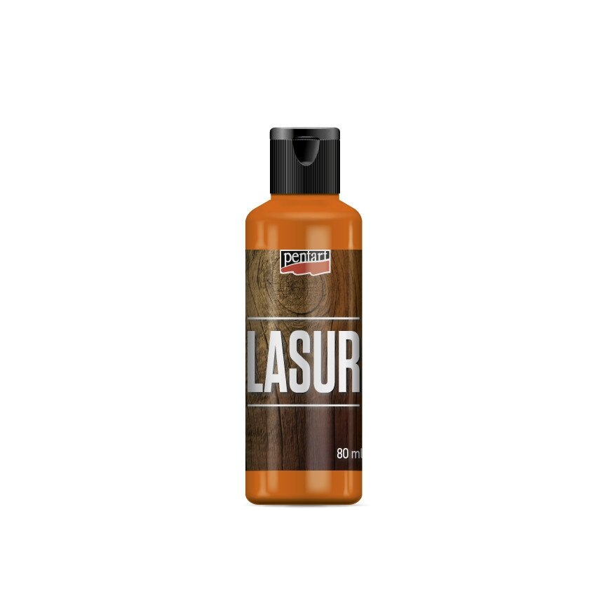 Lazura pentru lemn Pentart - portocaliu, 80 ml