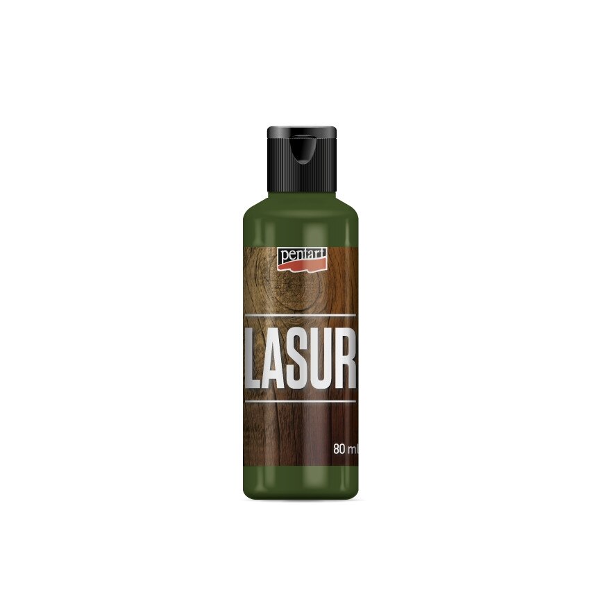 Lazura pentru lemn Pentart - masline verzi, 80 ml