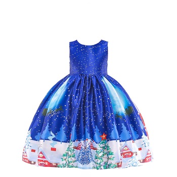 Rochie albastra de Craciun, Multicolor Rochie albastra de Craciun, Multicolor
