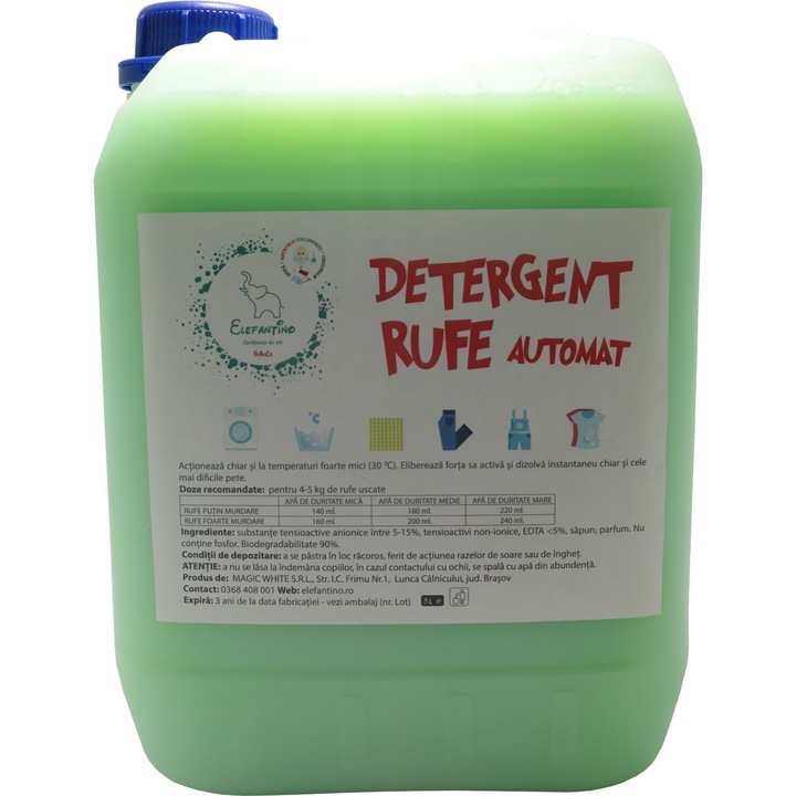 Detergent rufe automat, Elefantino , orhidee, lichid, 5000ml