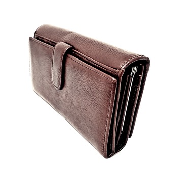 Portofel de dama, Hassion A-04, maro cu doua zone distincte Portofel de dama, Hassion A-04, maro cu doua zone distincte