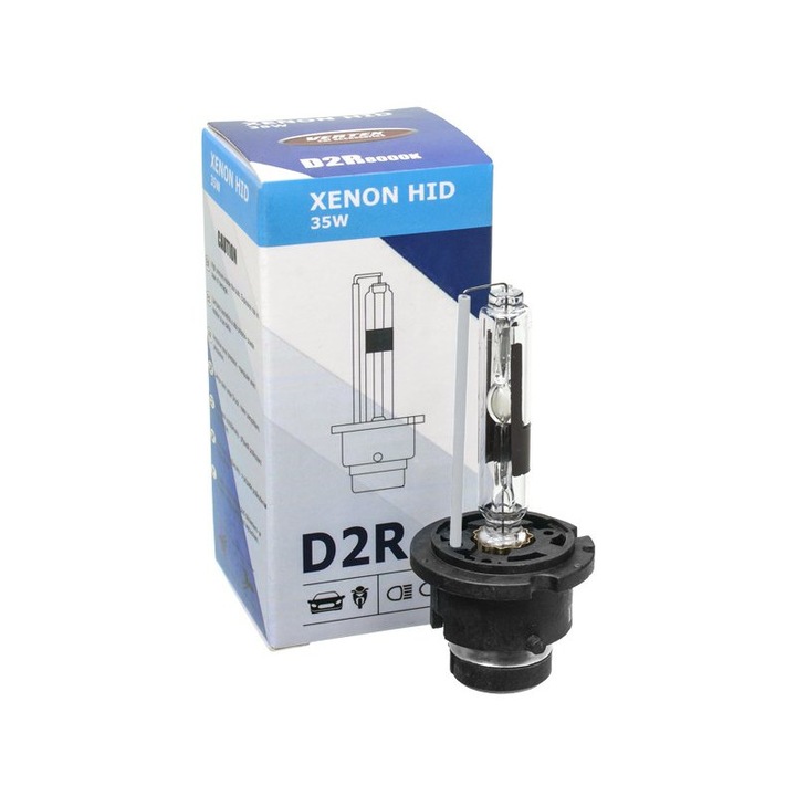 Bec xenon, Amio, 12 V, 35 W, 6000 K, Negru