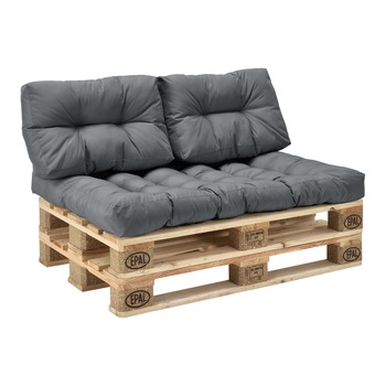 Canapea Interior Arlechin Euro Paleti Model B, en.casa, perna sezut 120 x 80 x 12 cm, perna spate 60 x 40 x 20/10 cm, cu 2 europaletI,1 spatar, 1 perna sezut si 2 perne spate, poliester, gri deschis, 2 locuri Canapea Interior Arlechin Euro Paleti Model B, en.casa, perna sezut 120 x 80 x 12 cm, perna spate 60 x 40 x 20/10 cm, cu 2 europaletI,1 spatar, 1 perna sezut si 2 perne spate, poliester, gri deschis, 2 locuri