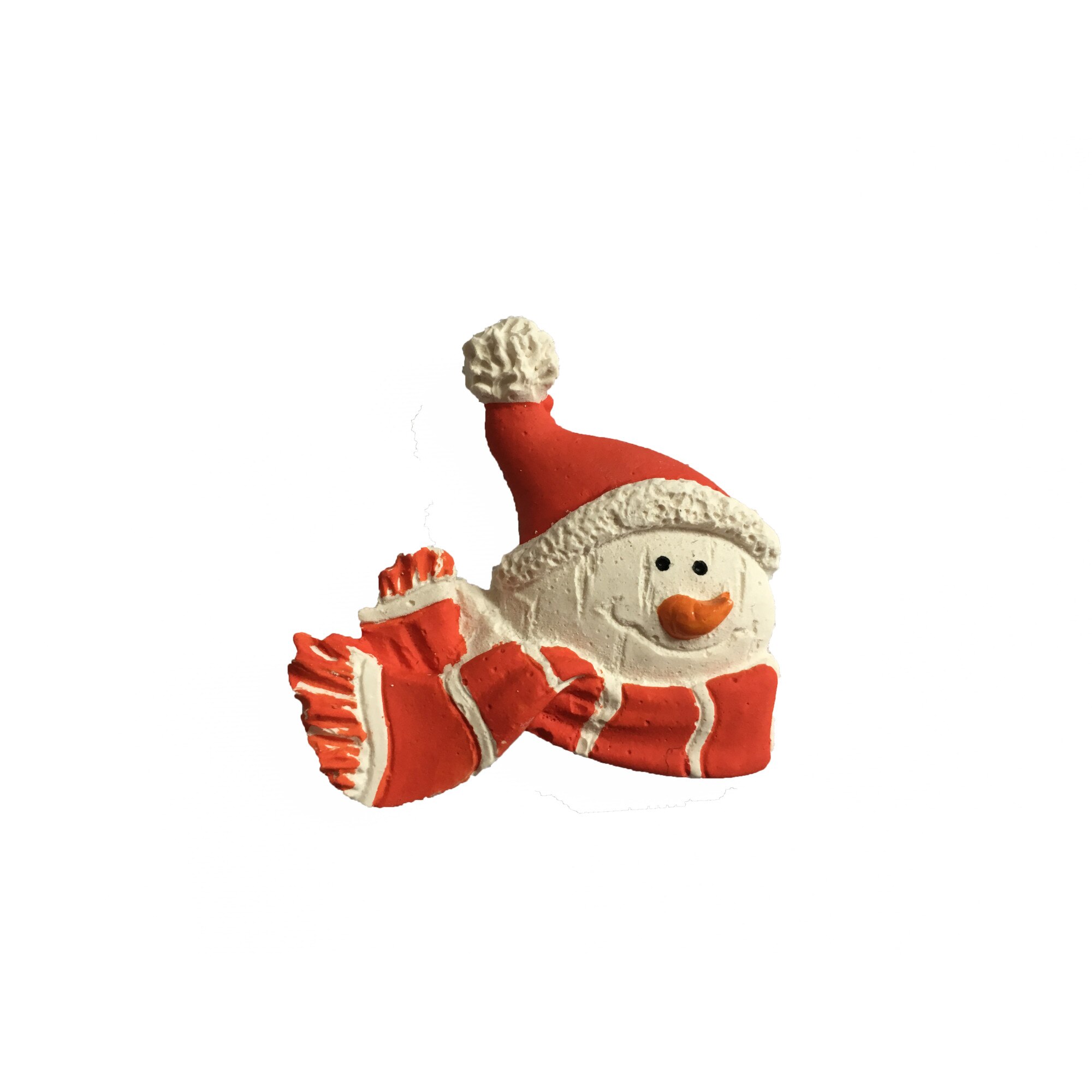 Set 3 buc. ornament om de zapada cu magnet, colorat, 3.5 cm x 4 cm